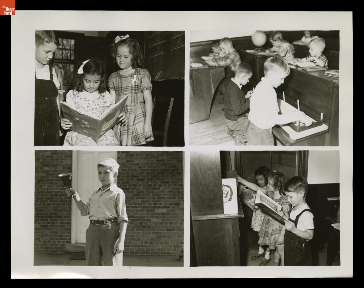 Schoolchildren at Saline School, Saline, Michigan, October 1945