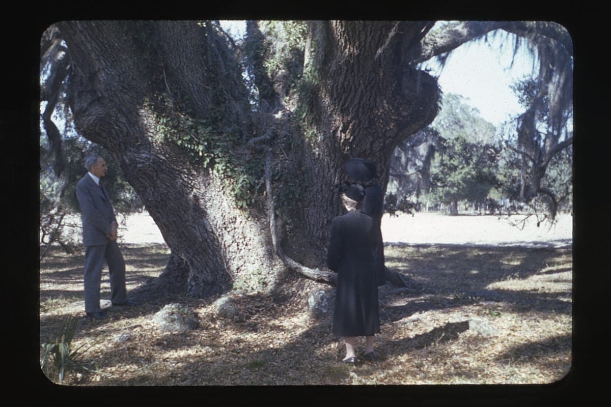 Clara and Henry Ford at their Winter Home in Georgia, Richmond Hill Plantation, 1944