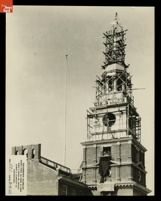Construction of Henry Ford Museum Clocktower, September 1929
