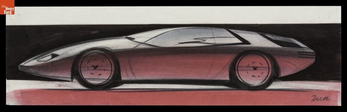 Rendering of Proposed F-Car Design by Elia Russinoff, circa 1978