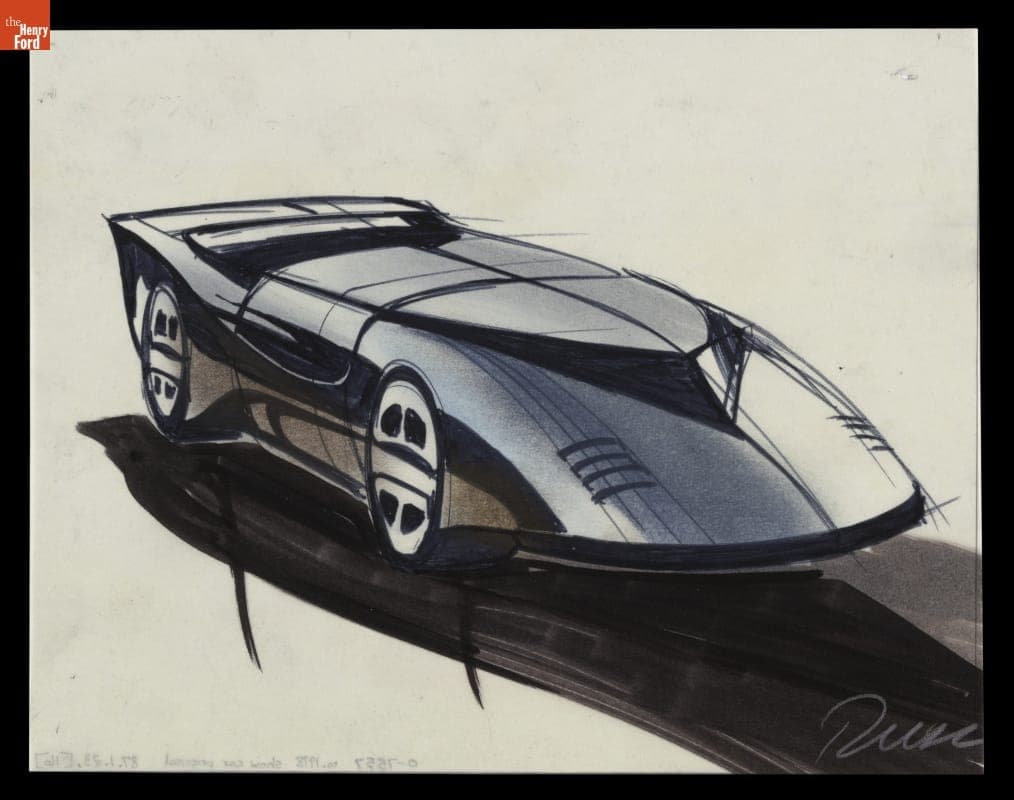 Rendering of Proposed General Motors Design by Elia Russinoff, circa 1978