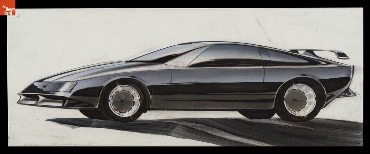 Rendering of Proposed F-Car Design by Elia Russinoff, circa 1978