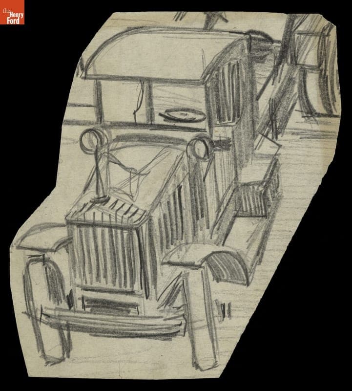 Sketch of a Truck by William L. Mitchell, circa 1930