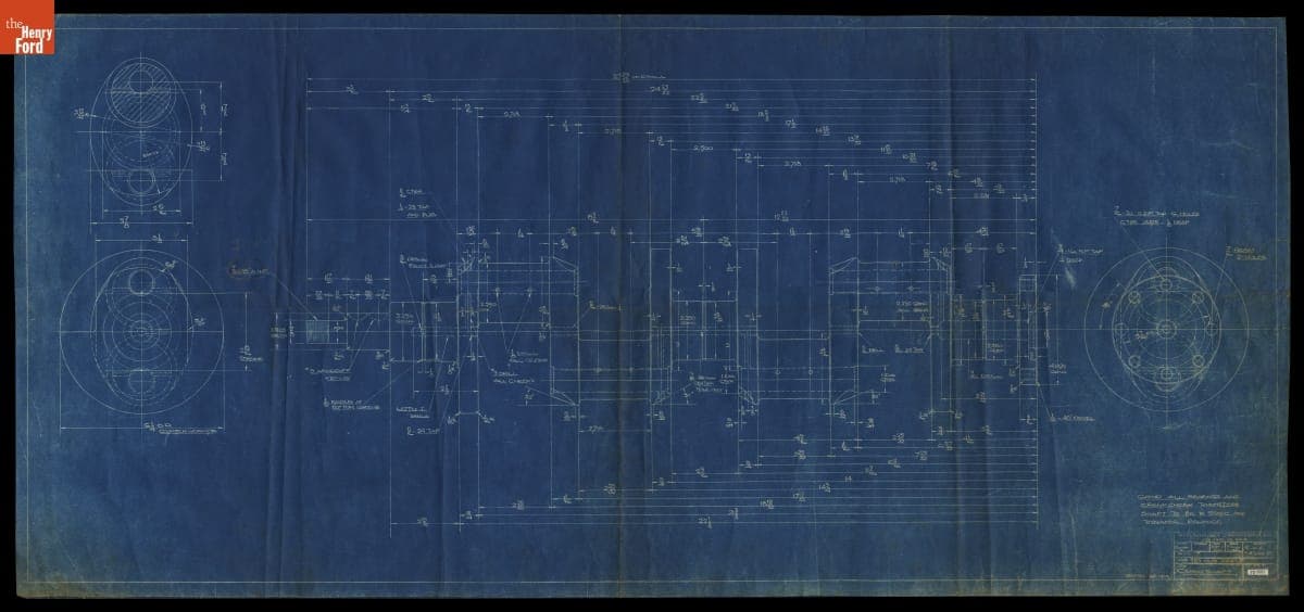 Drawing, "Crankshaft," Offenhauser Engineering Co., Los Angeles, California, September 4, 1940