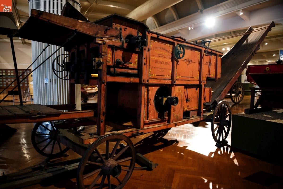 Portable Combined Thresher-Separator, circa 1870