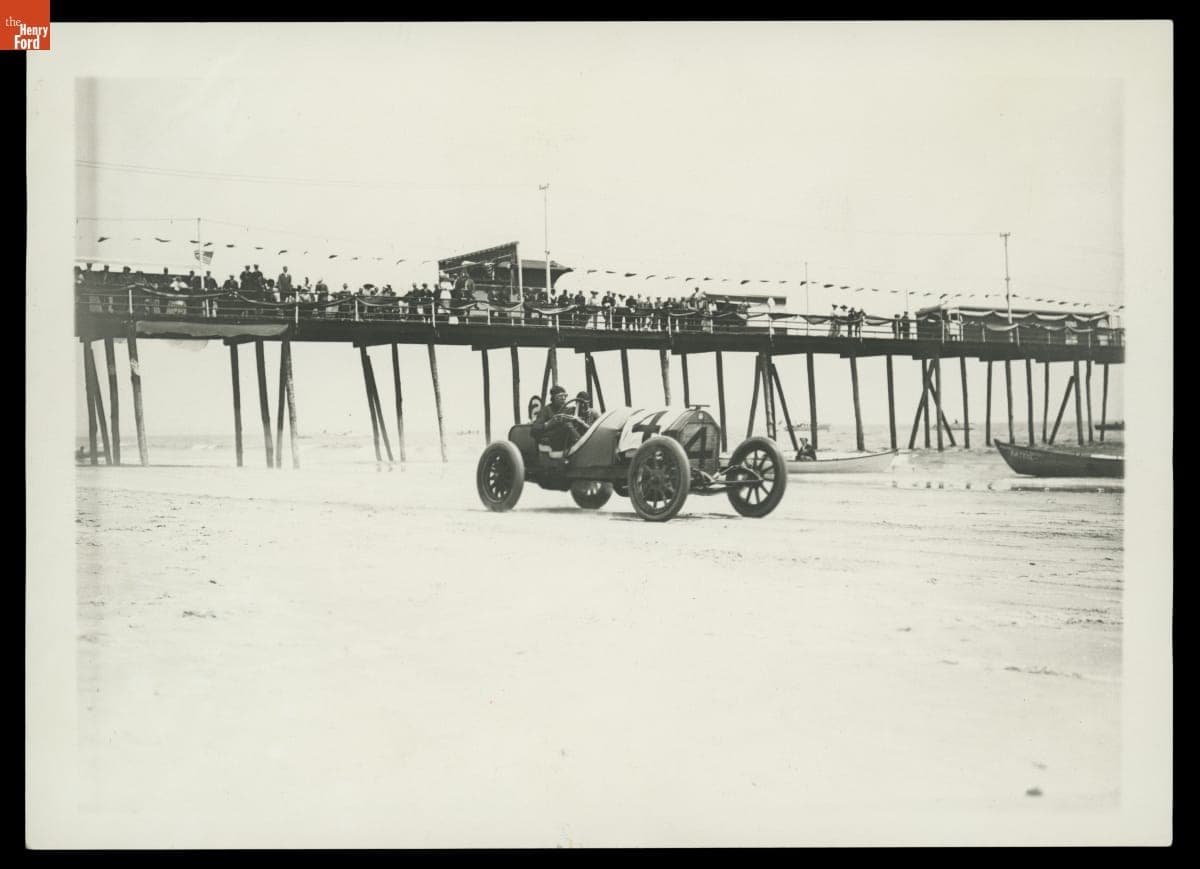 Stutz Race Car at Old Orchard Beach, Maine, 1912
