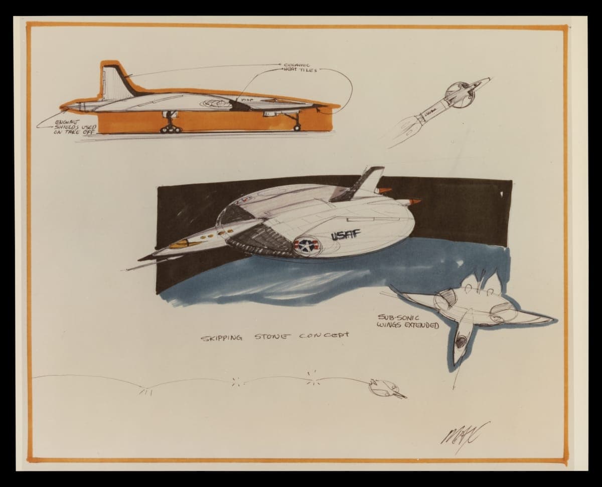Rendering of Spacecraft Design Concept by William L. Mitchell Design, circa 1980