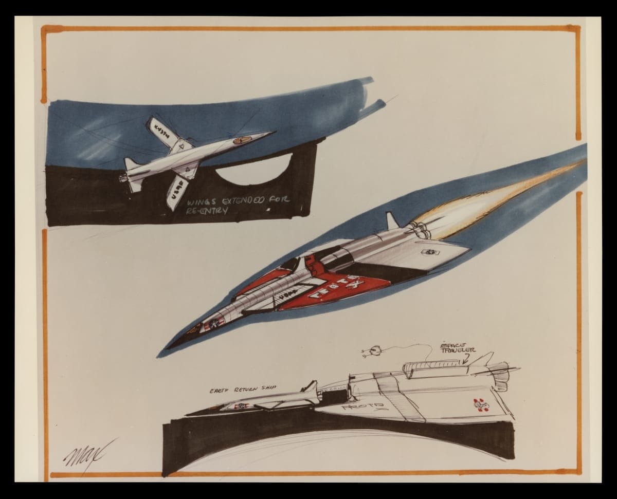 Rendering of Spacecraft Design Concept by William L. Mitchell Design, circa 1980