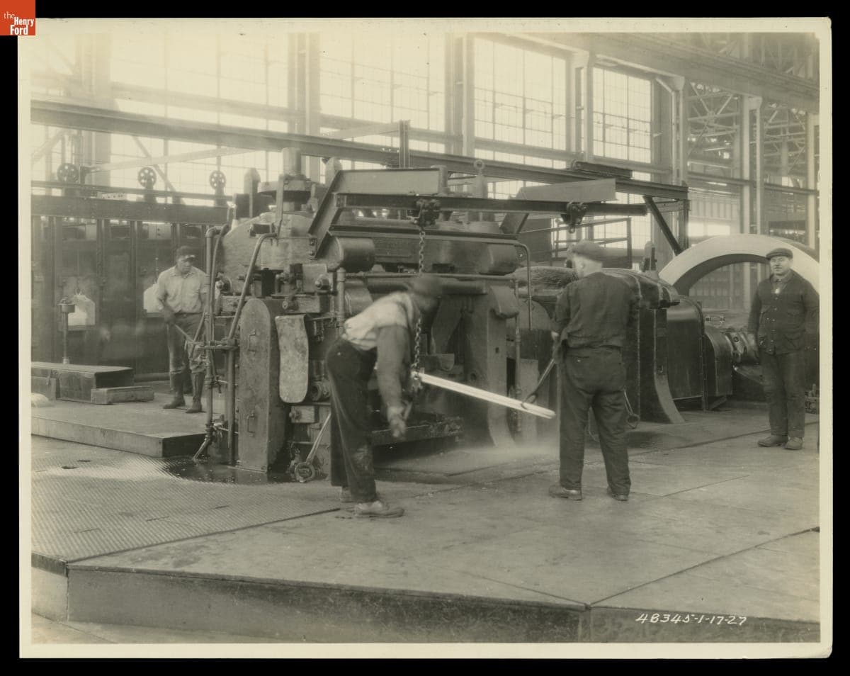 Workers in Steel Mill at Fordson Tractor Plant, Dearborn, Michigan, January 1927