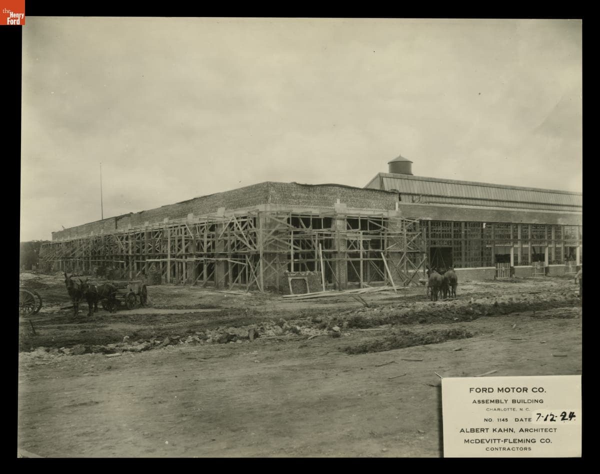Construction Progress, Ford Motor Company Assembly Plant, Charlotte, North Carolina, July 12, 1924