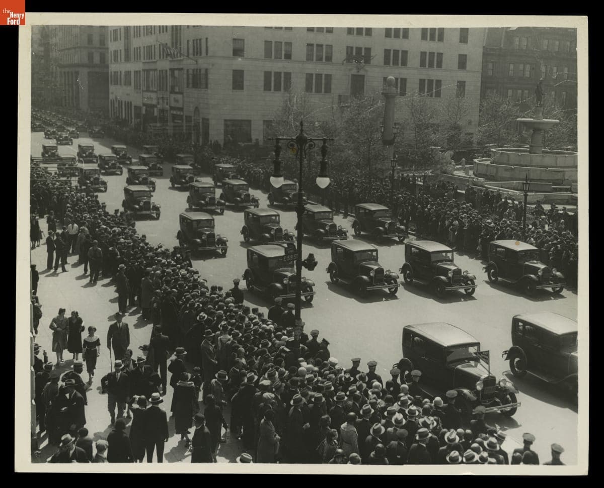 Ford Model A Police Cars in the Annual New York City Police Commissioner's Parade, 1931