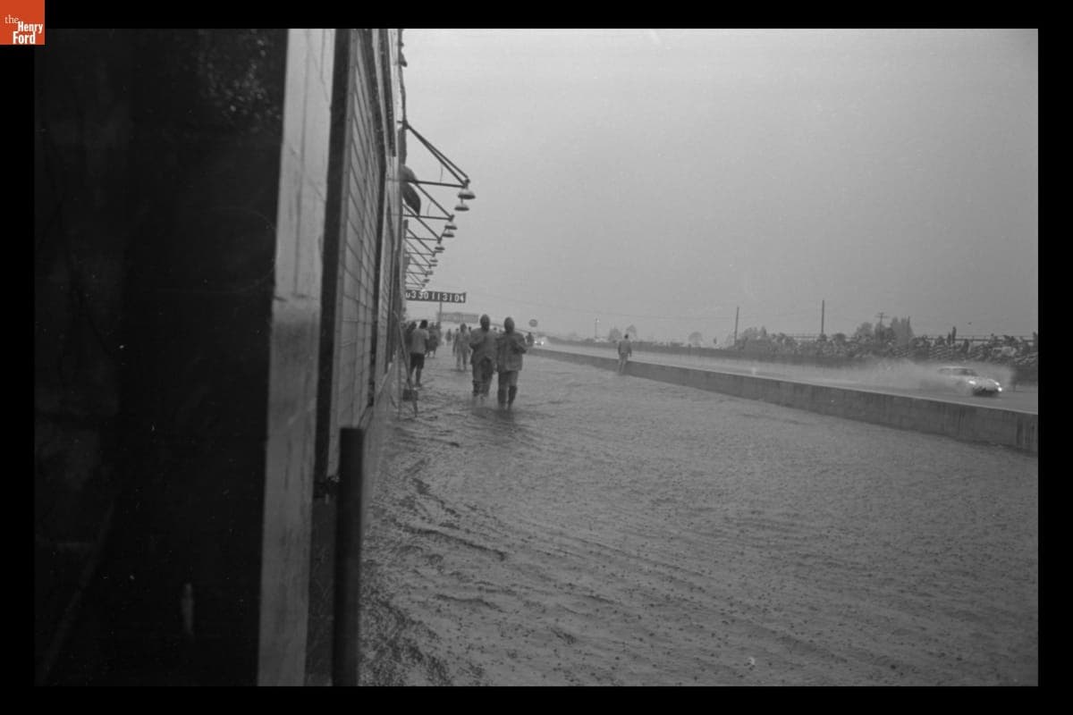 Flooding at the 12 Hours of Sebring Race, March 27, 1965