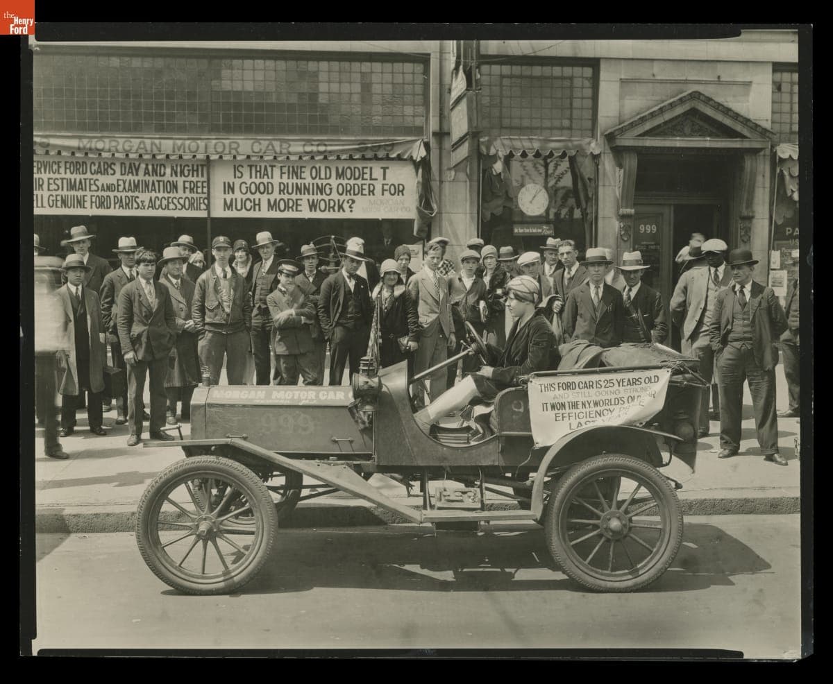 Ford Automobile outside Morgan Motor Car Co. Dealership, Newark, New Jersey, circa 1929