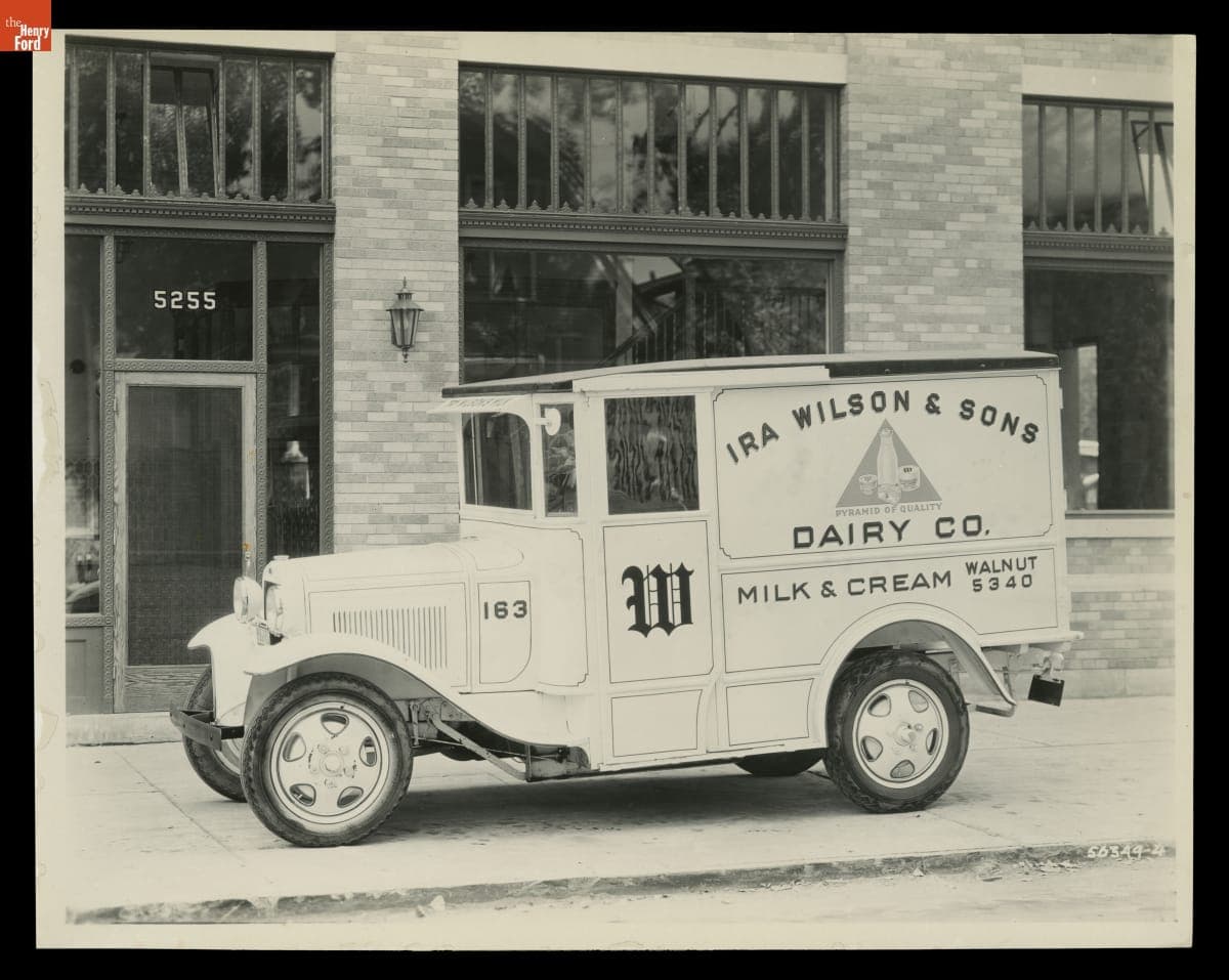 Ford Model AA Standrive Delivery Truck Used by Ira Wilson & Sons Dairy Co., July 1931