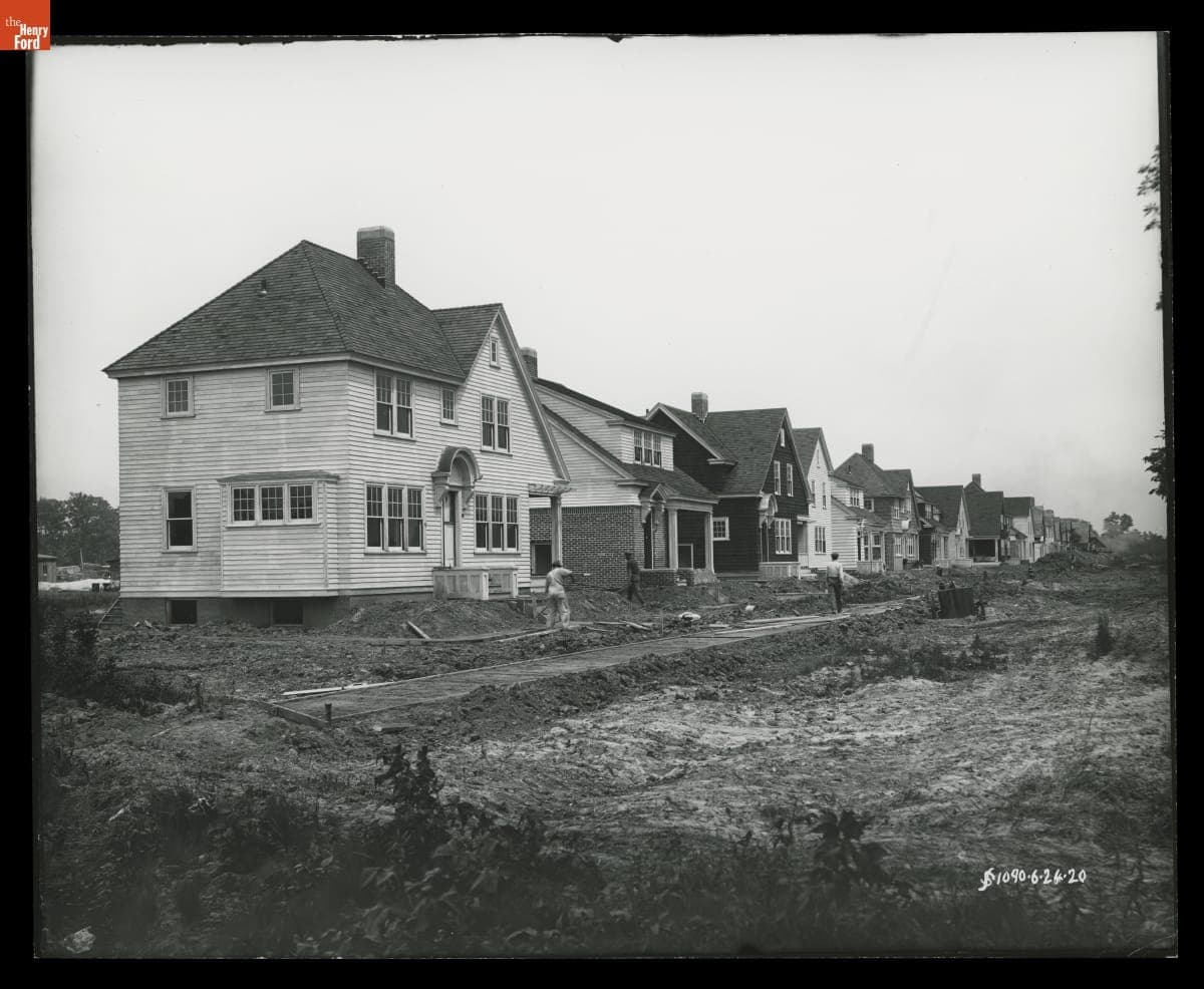 Construction Progress, Ford Homes District Employee Housing, Dearborn, Michigan, June 1920