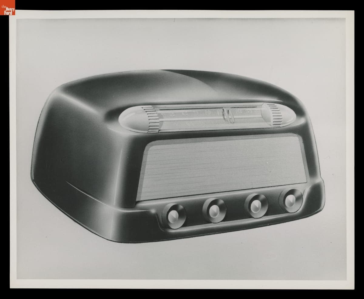 Design Rendering of a Radio by Elwood Paul Engel, 1942-1984