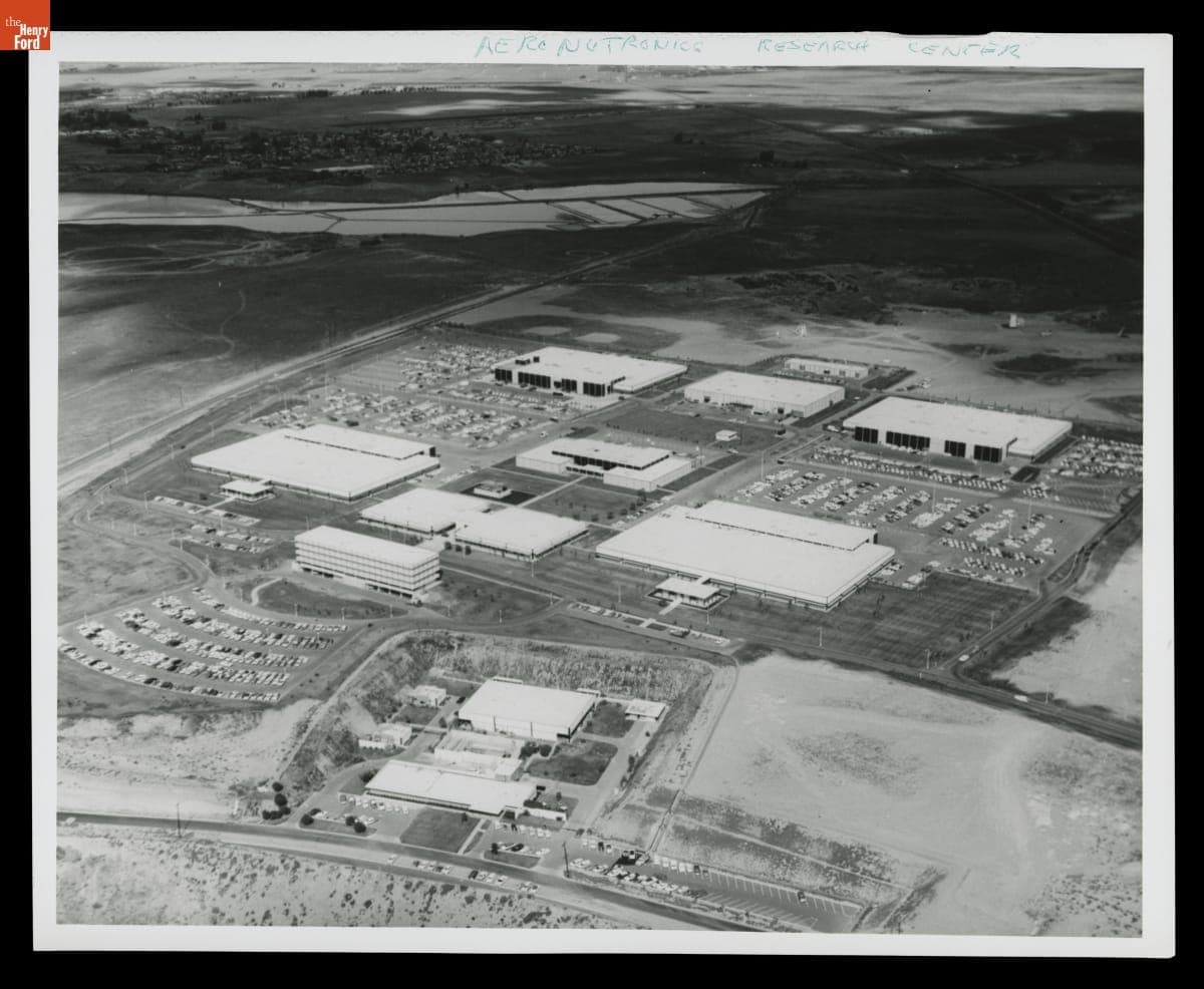 Aerial View, Ford Motor Company Aeronutronic Engineering and Research Center, Newport Beach, California, 1960-1964