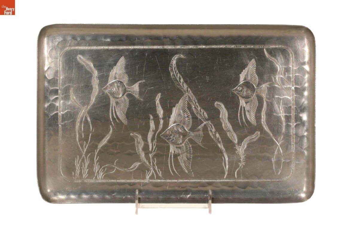 Everlast "Forged Tropical Fish" Serving Tray, 1933-1936