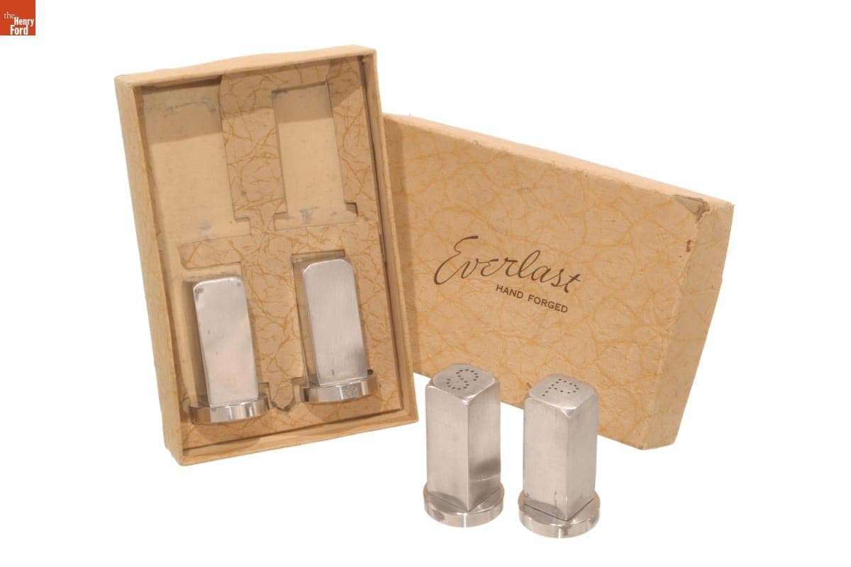 Everlast "Forged" Salt and Pepper Shakers, 1936-1950