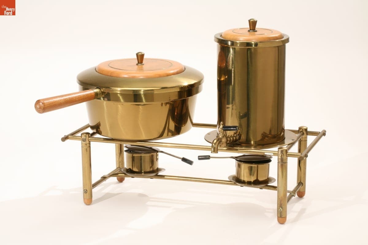 Everlast "Solid Brass" Coffee Urn Set, 1958-1961