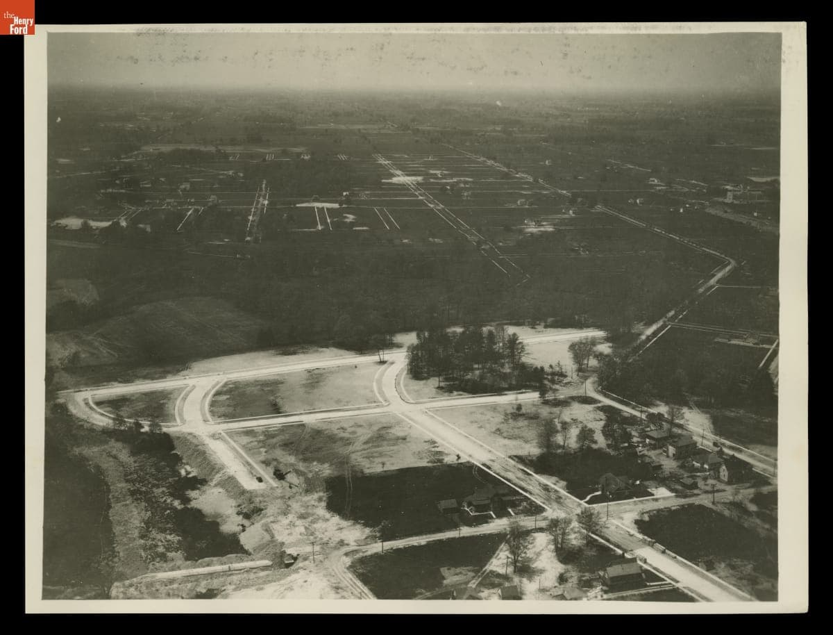 Aerial View of Nollar Subdivision, Dearborn, Michigan, 1928