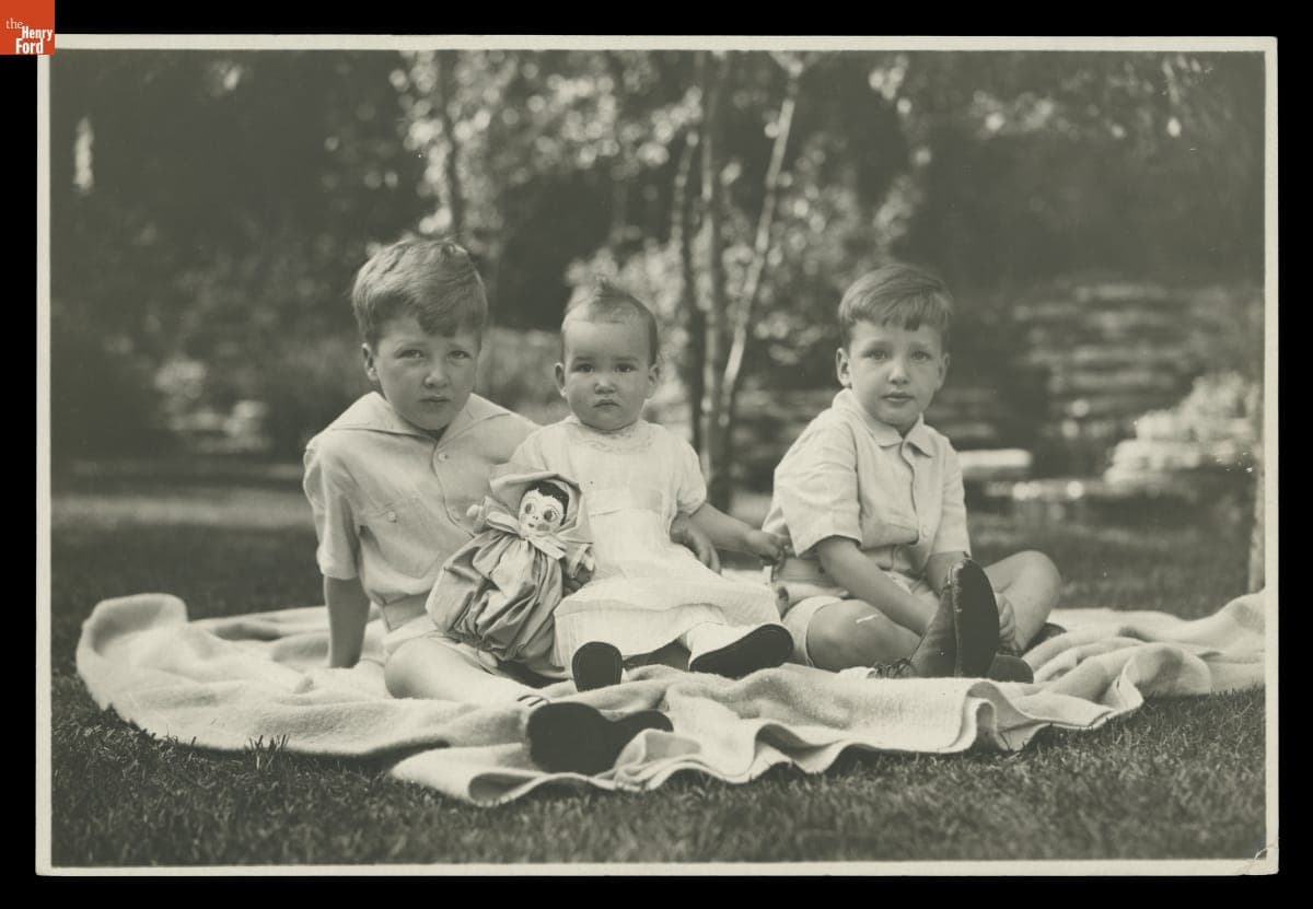 Henry Ford II, Josephine Ford, and Benson Ford, July 1924