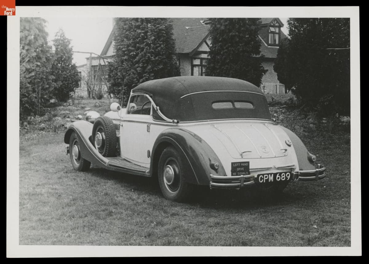 Horch 3.8 Liter Sport Cabriolet with "Left Hand Drive No Signals" Sign, circa 1937
