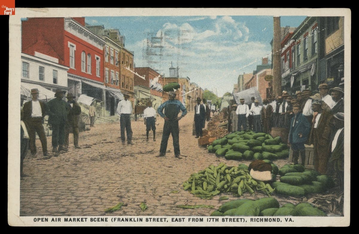 Open Air Market Scene (Franklin Street, East from 17th Street), Richmond, Va.