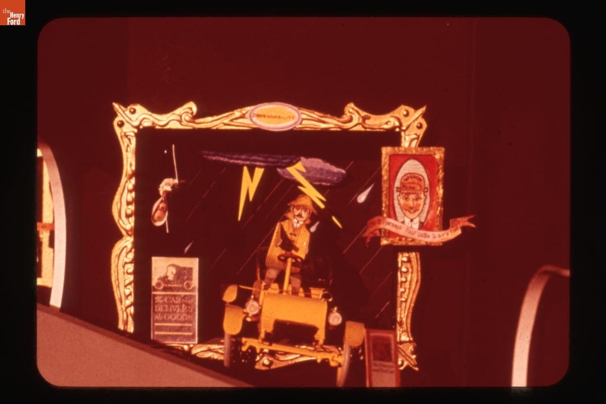 Model of "Dependability" Display on the Magic Skyway Ramp in the Ford Pavilion, 1964-1965 New York World's Fair