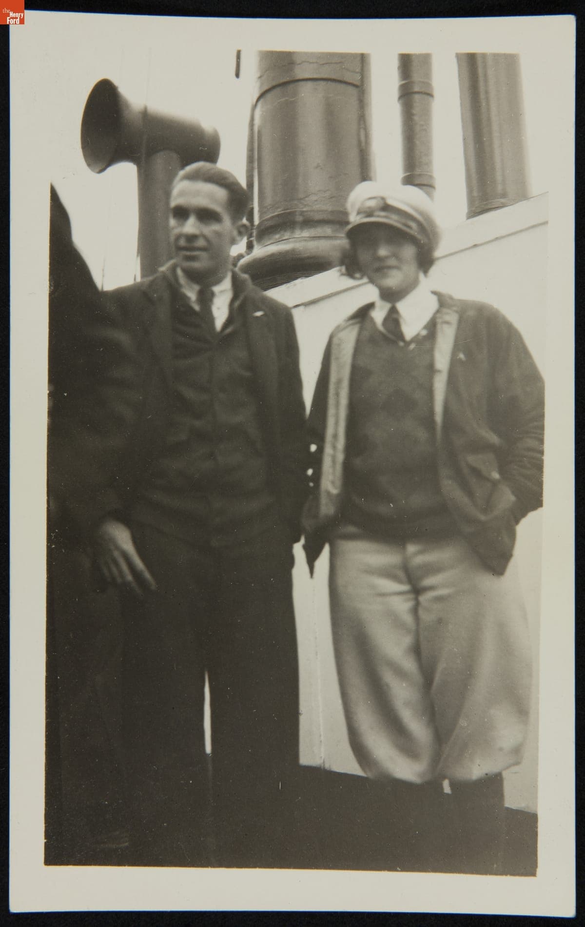George Haldeman and Ruth Elder aboard the SS Barendrecht, October 1927