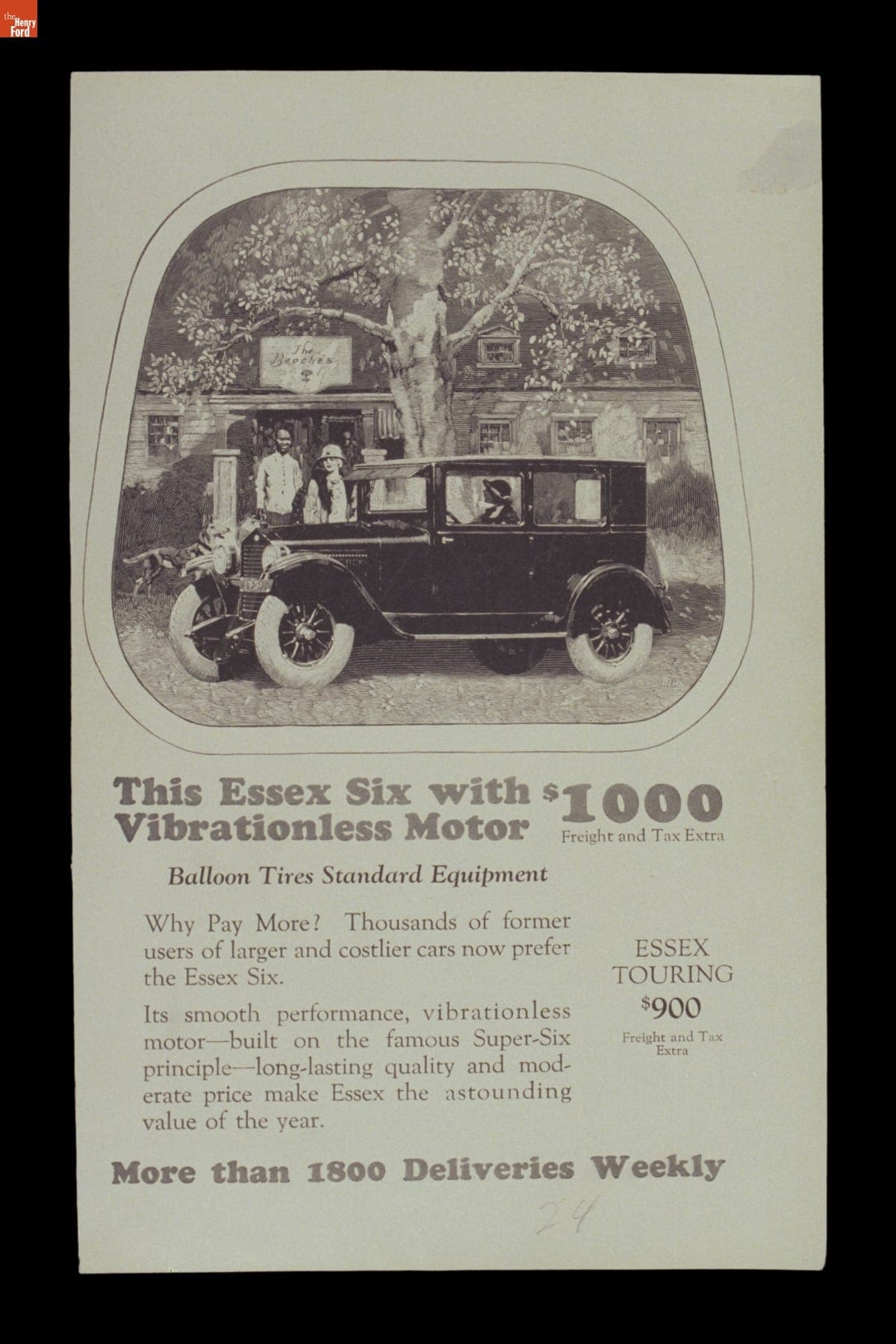 This Essex Six with Vibrationless Motor, 1924