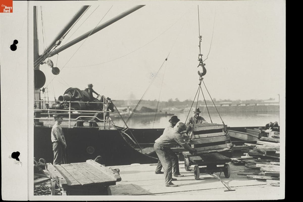 Ford Motor Company Ship "Oneida" Docked in Texas, circa 1924