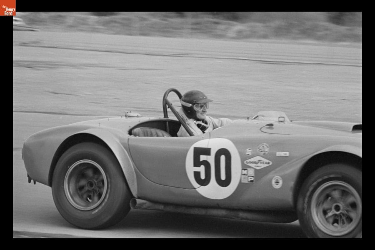Ken Miles Driving Shelby Cobra in the USRRC Kent GT Race, May 10, 1964