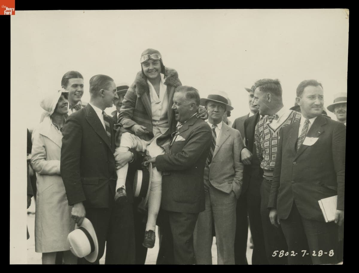 Pilot Phoebe Omlie after Completing the Ford Reliability Air Tour, July 1928