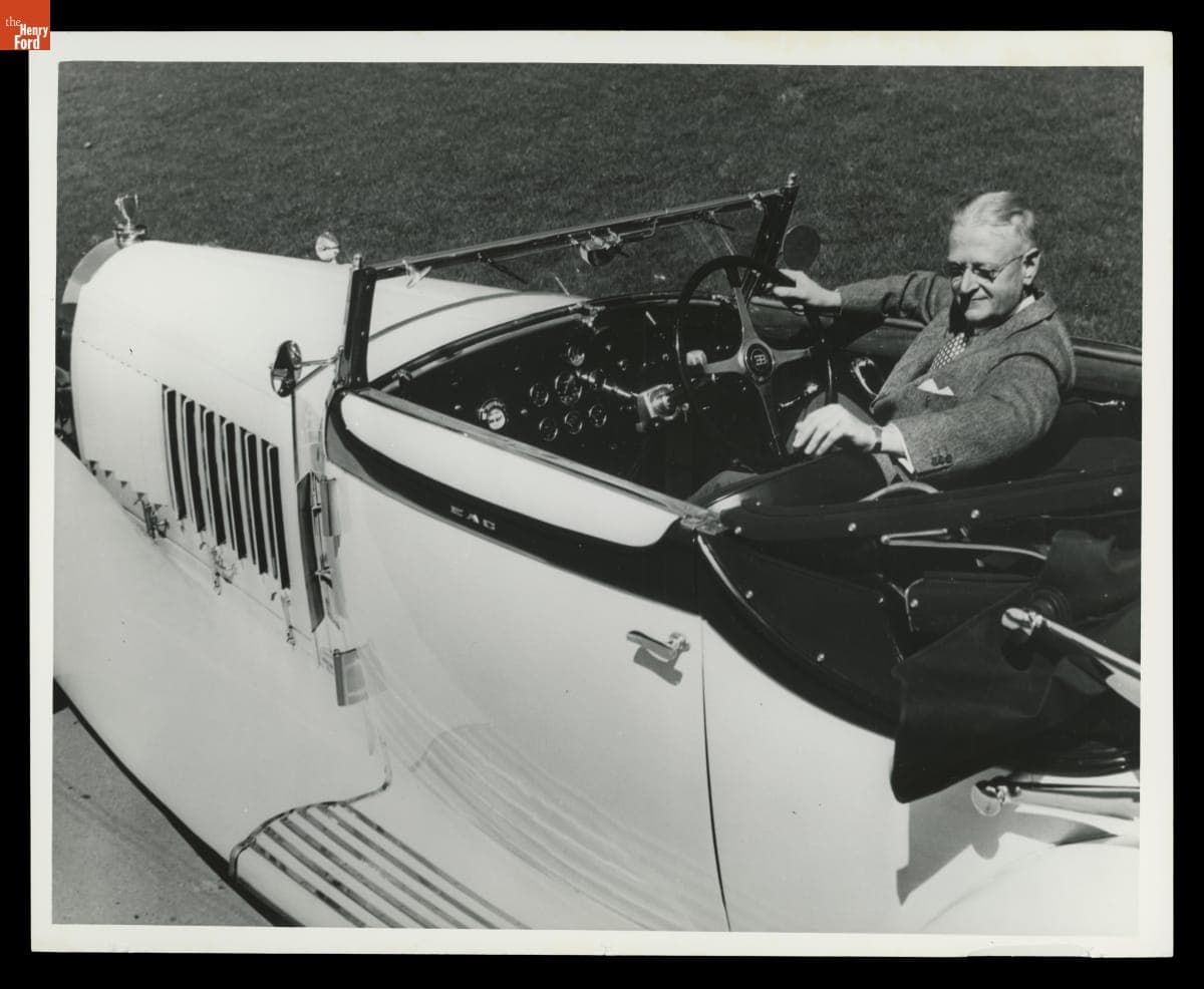 Charles Chayne with 1931 Bugatti Royale, 1947-1949
