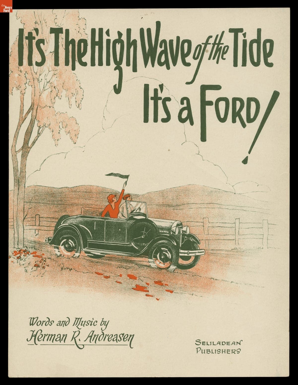 Music Sheet, "It's the High Wave of the Tide It's a Ford," 1929