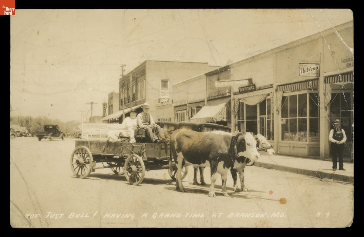 Postcard, "Not Just Bull! Having a Grand Time at Branson, Mo.," 1939