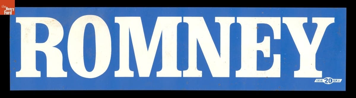 "Romney" Bumper Sticker, 1968