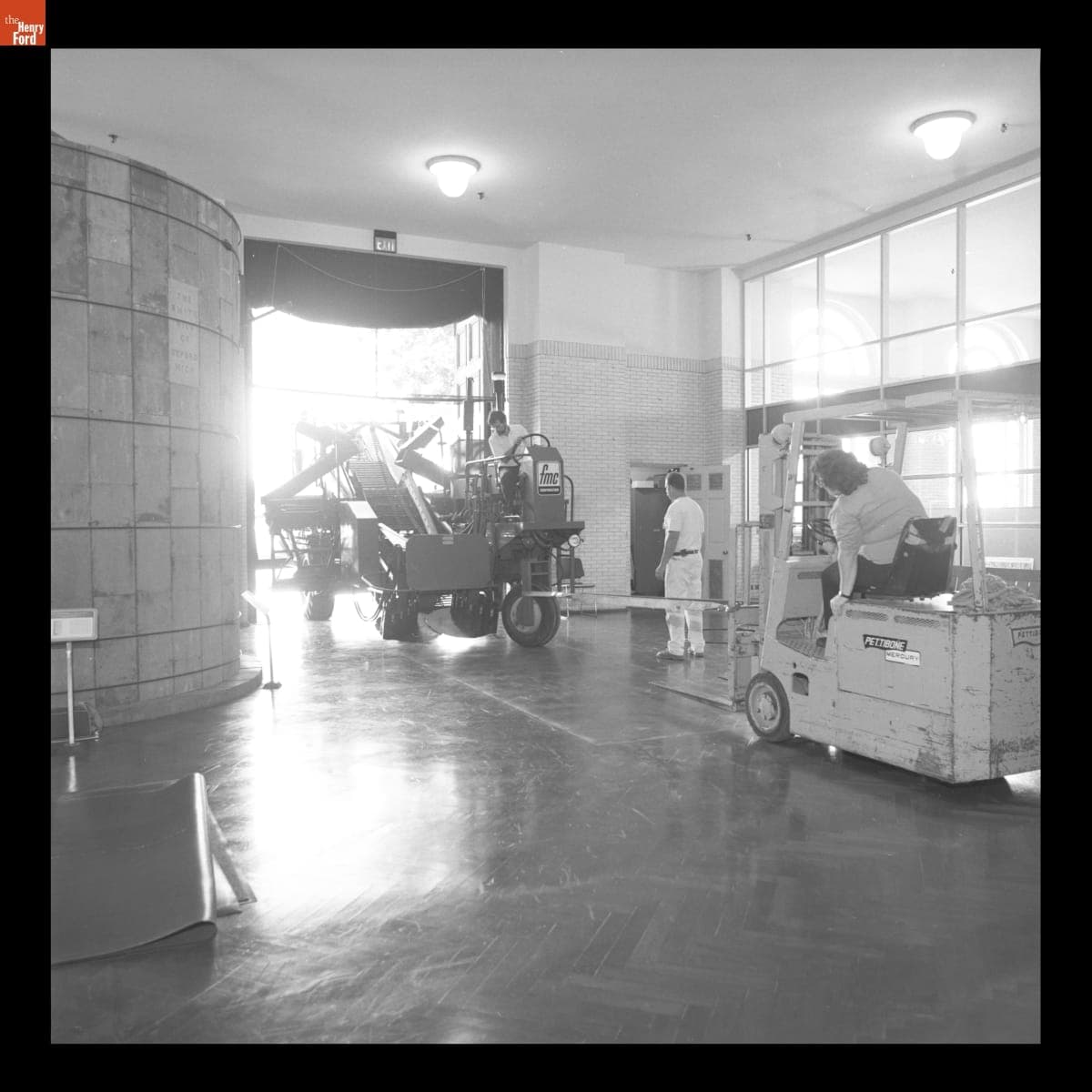 FMC Cascade Tomato Harvester Being Moved into Henry Ford Museum, 1997
