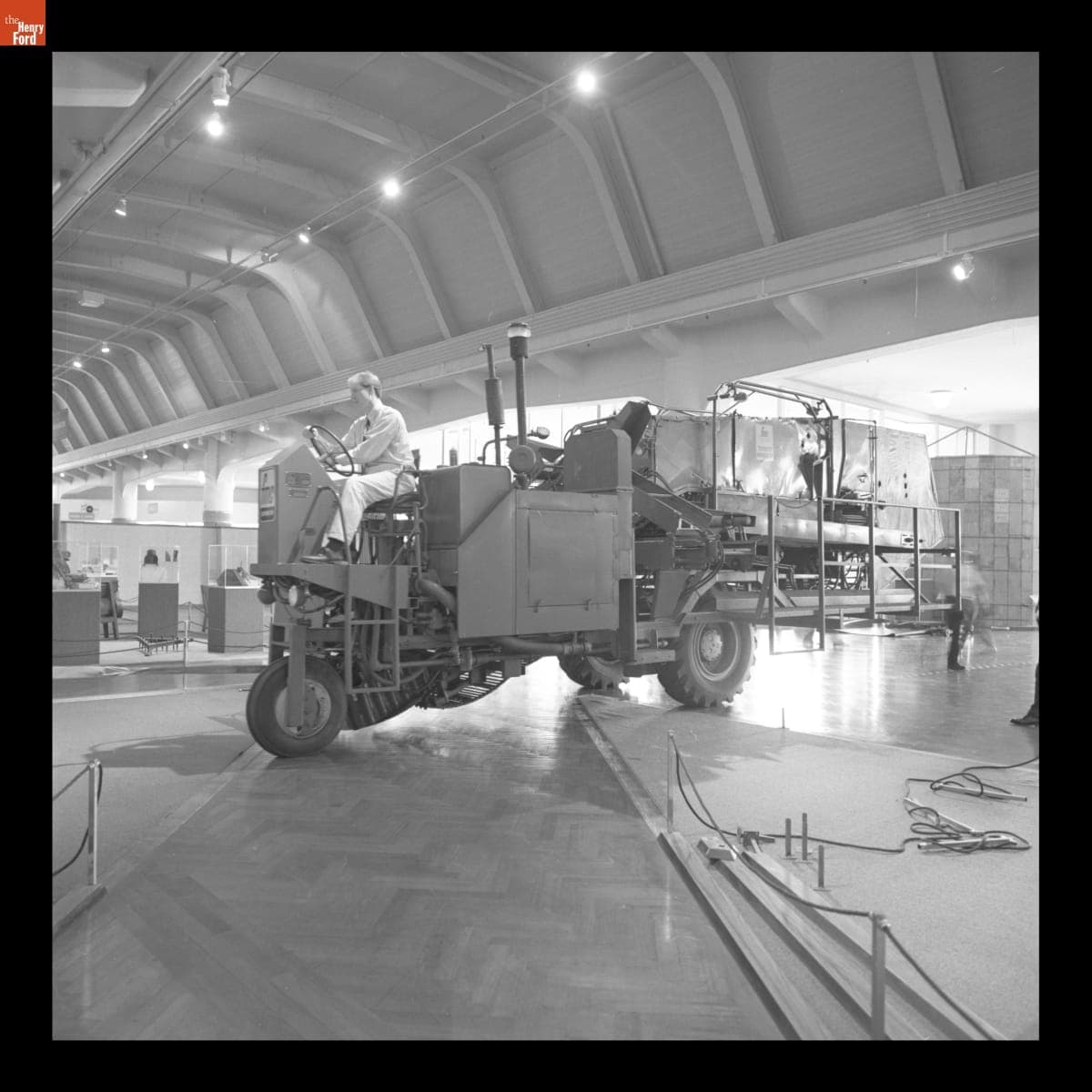 FMC Cascade Tomato Harvester Being Moved into Henry Ford Museum, 1997