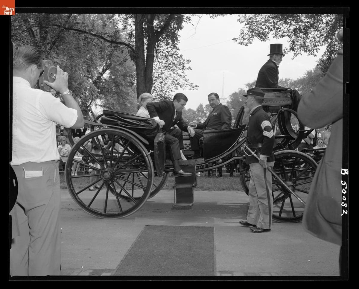 Delegation Arriving at the Dedication of the Henry Ford Postage Stamp in Greenfield Village, July 30, 1968