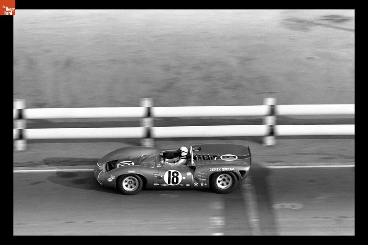 Lola T70 Mark 1 Driven by Parnelli Jones in the 8th Annual Los Angeles Times Grand Prix, Riverside, California, October 1965