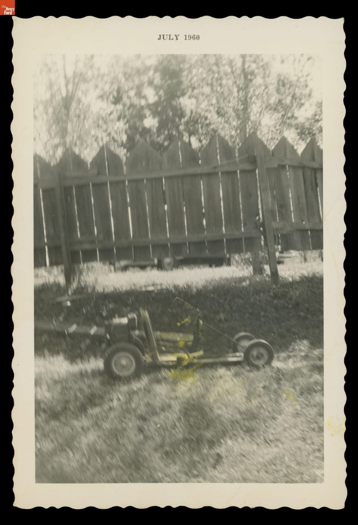 Go-Kart in Fenced Yard, July 1960
