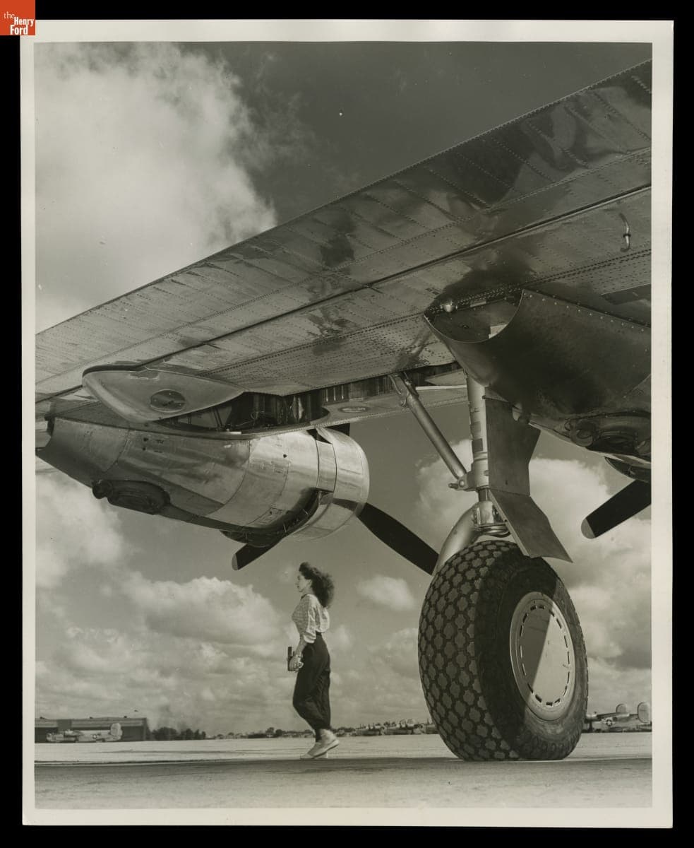 Landing Gear of B-24 at Ford Motor Company Willow Run Bomber Plant, June 1944