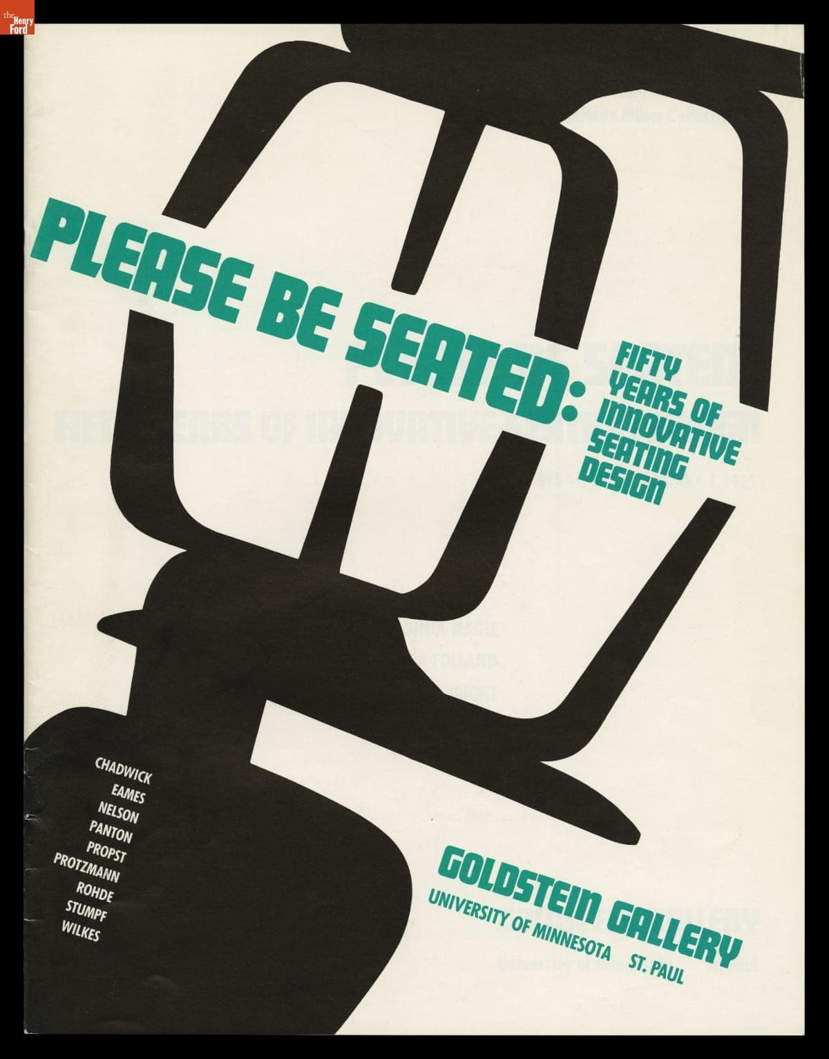 Exhibition Catalog, "Please Be Seated: Fifty Years of Innovative Seating Design," 1984-1985