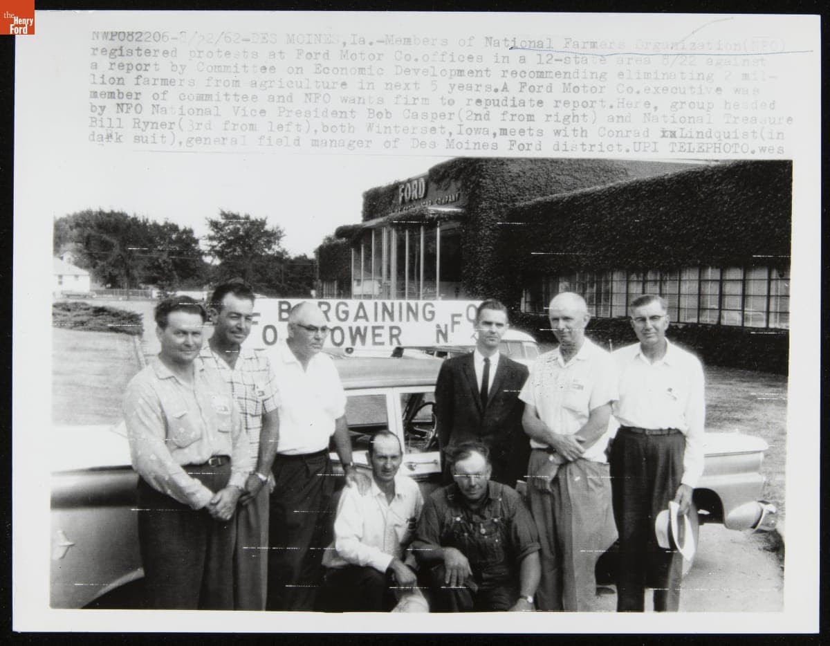National Farmers Organization Protesting the Recommended Elimination of Two Million Farmers, Des Moines, Iowa, 1962