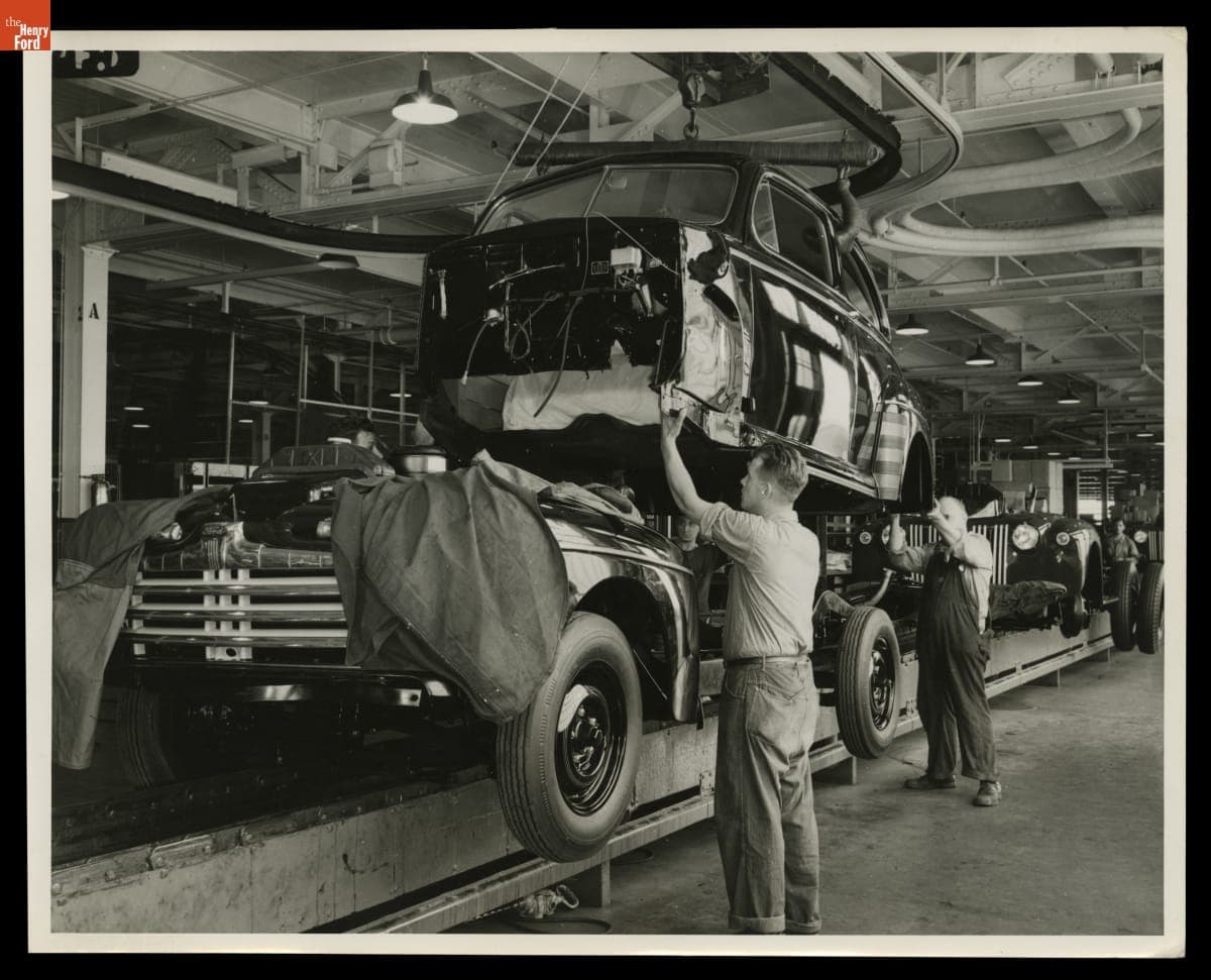 Assembly Line Reopening at the Ford Motor Company Plant in Buffalo, New York, September 1945