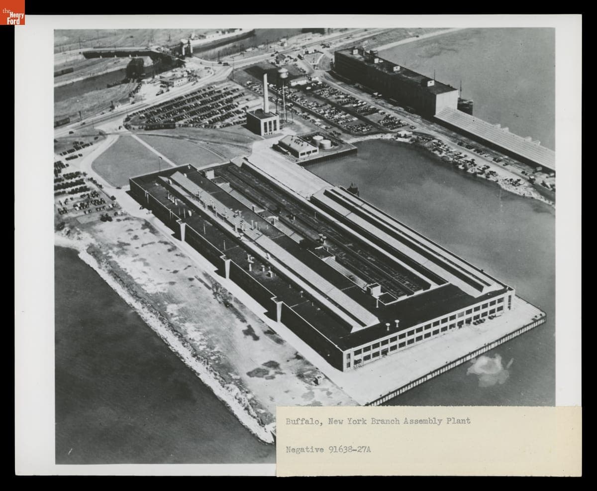 Aerial View of Ford's Plant in Buffalo, New York, circa 1950