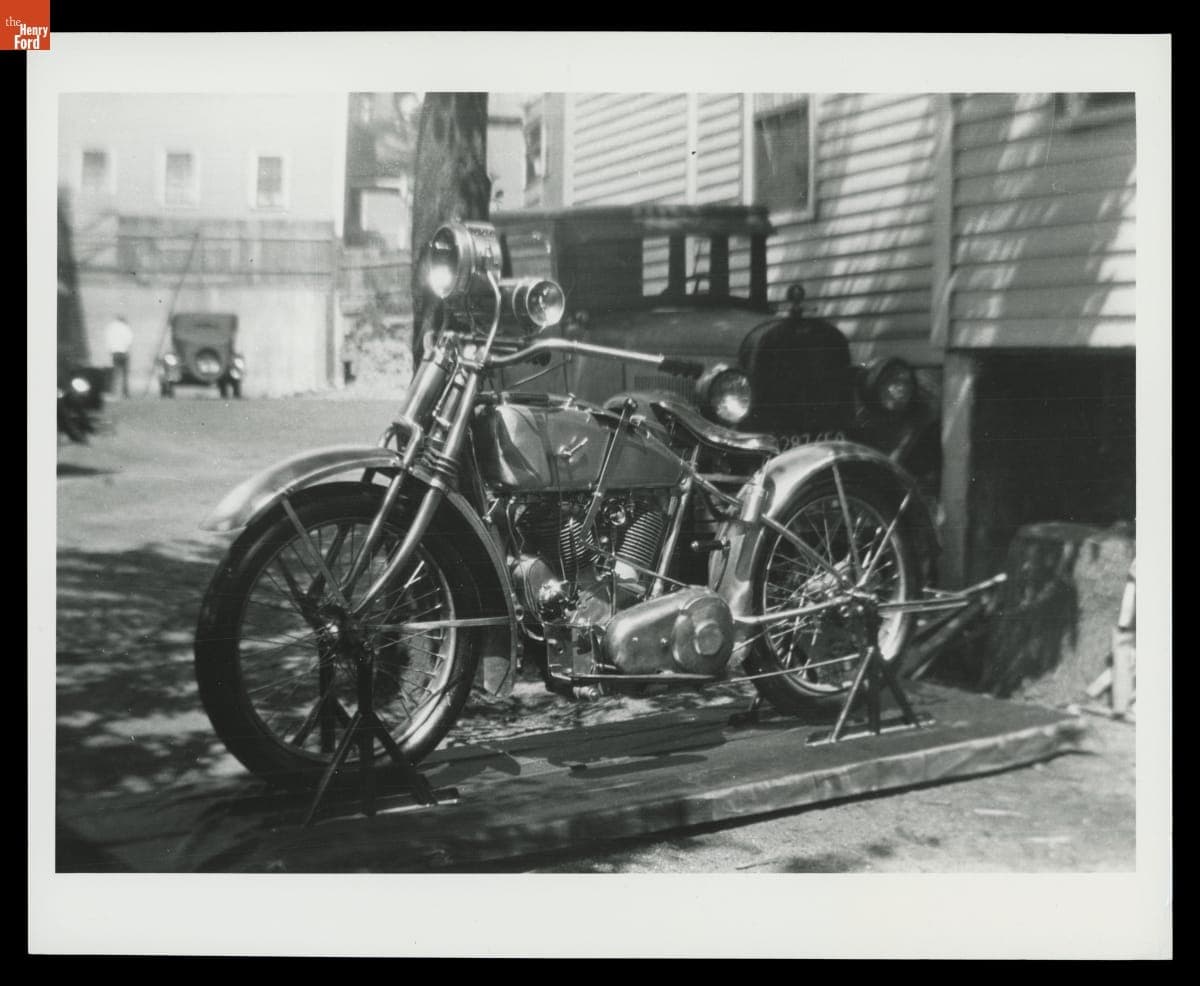 1920 Excelsior Motorcycle Owned by Charles Lindbergh, after Restoration in 1931