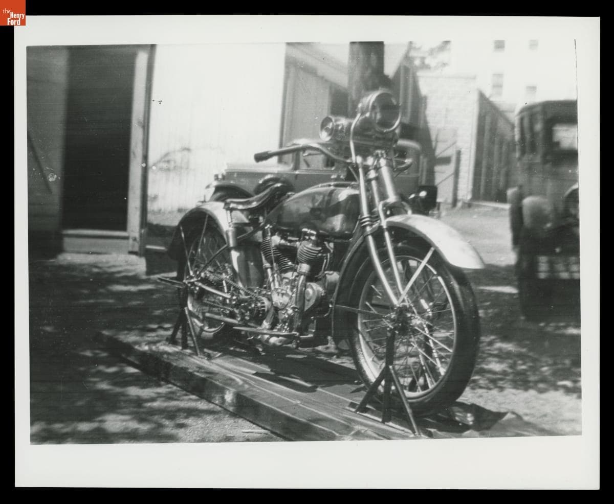 1920 Excelsior Motorcycle Owned by Charles Lindbergh, after Restoration in 1931